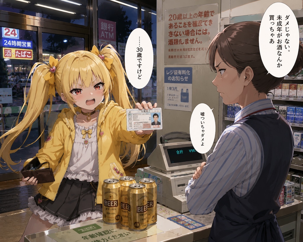 30歳ですけど、お酒は売ってもらえませんでした。