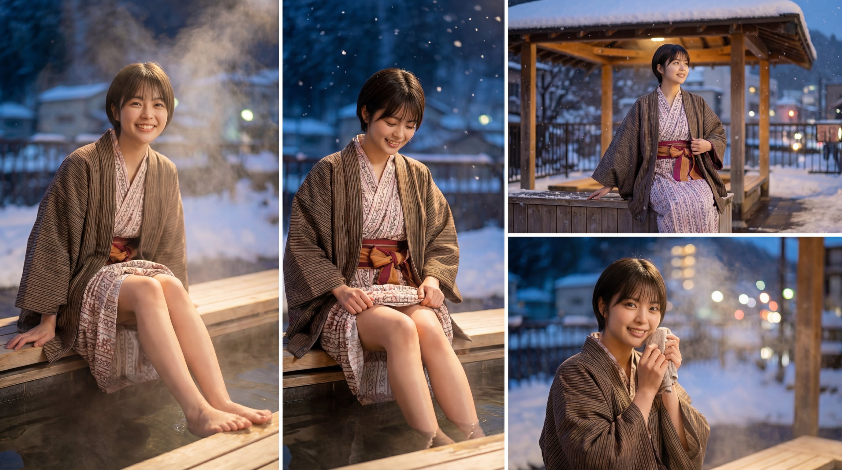 くるみ、旅先で見つけた「足湯」