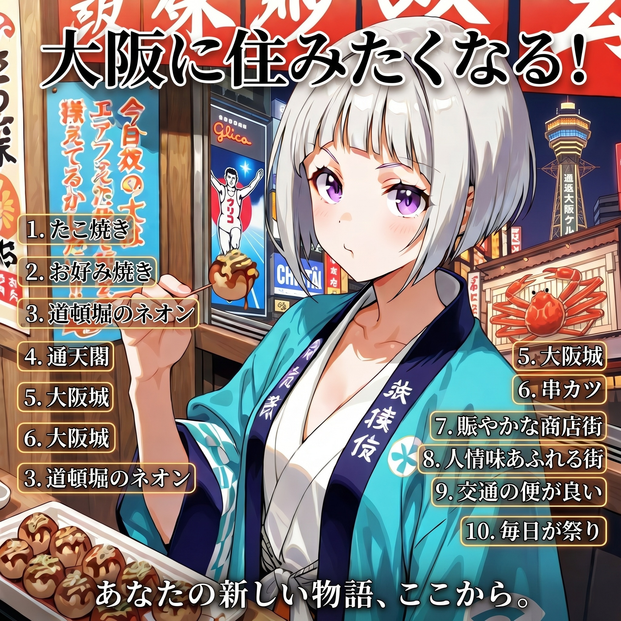 大阪 | の人気AIイラスト・グラビア