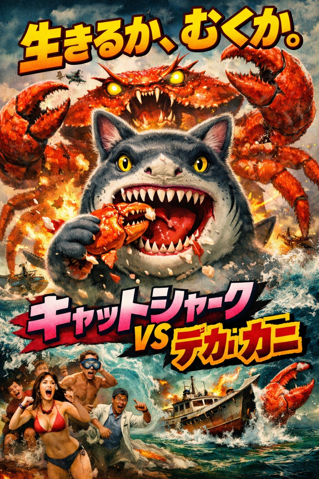 キャットシャーク vs デカ・カニ