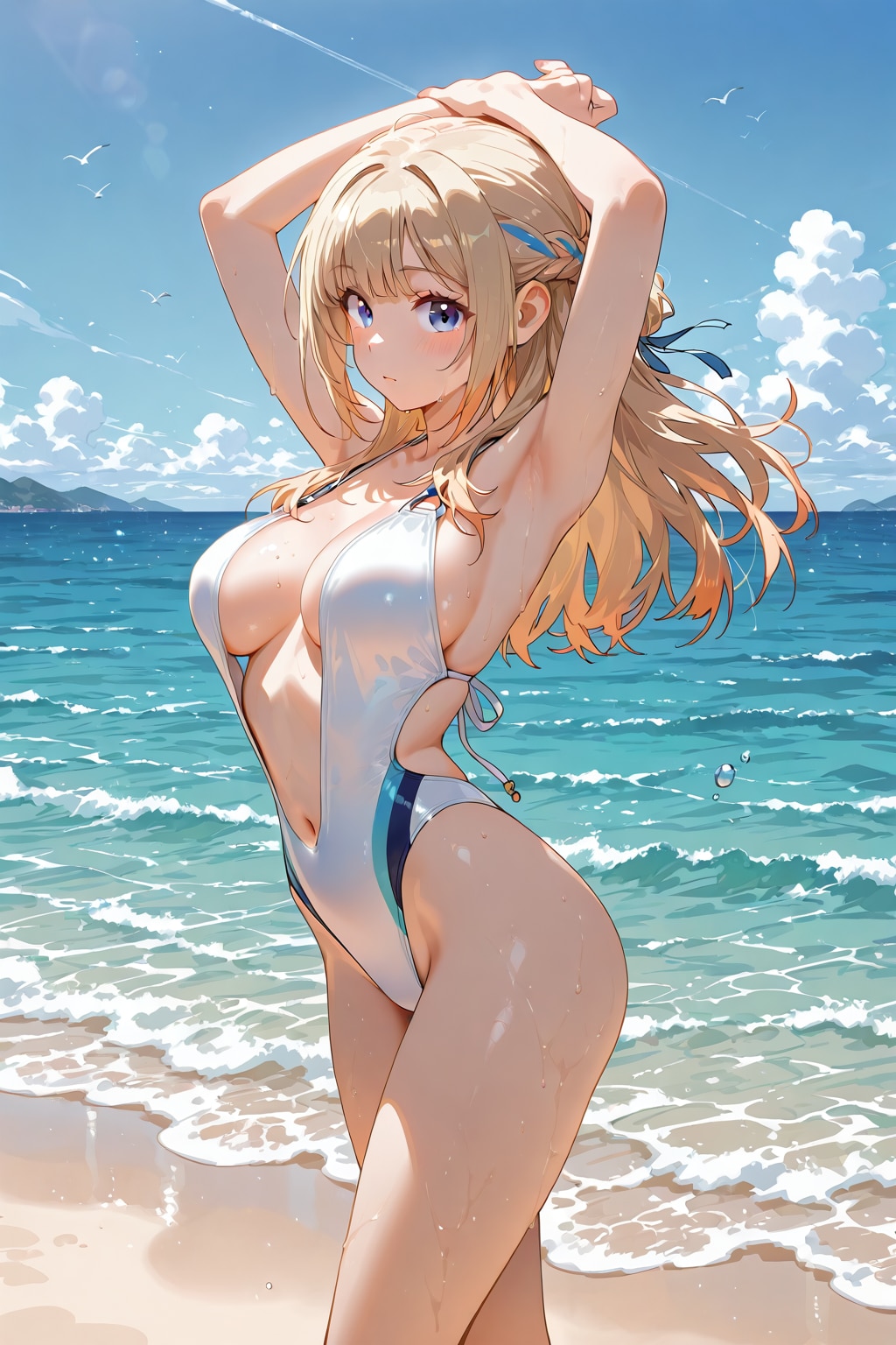 「ね、早く泳ごうよ」