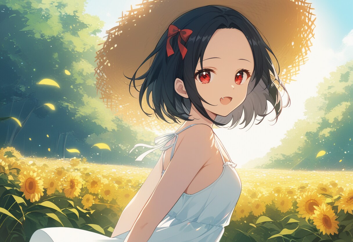 夏の向日葵畑 | の人気AIイラスト・グラビア