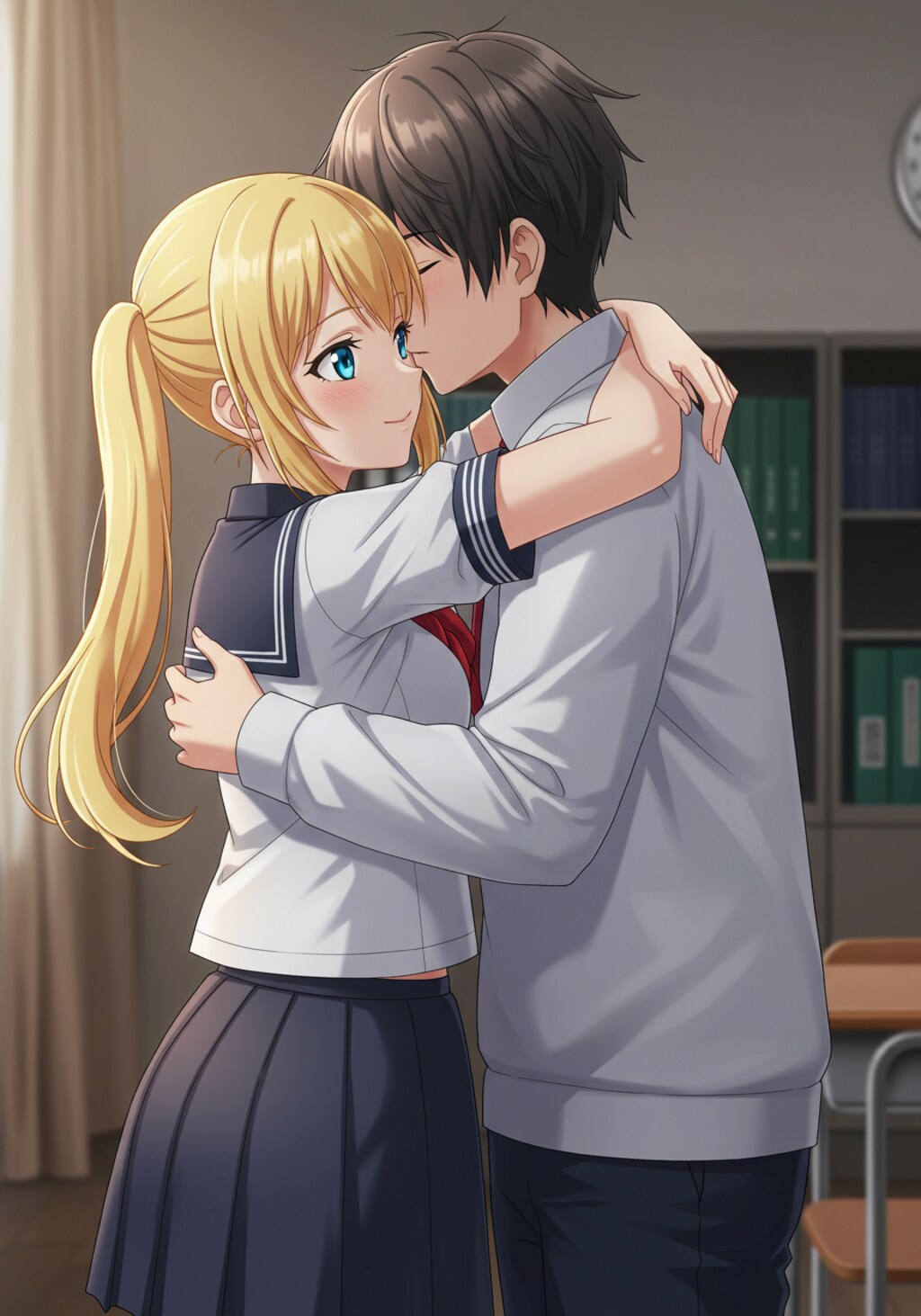 教室でイチャイチャ