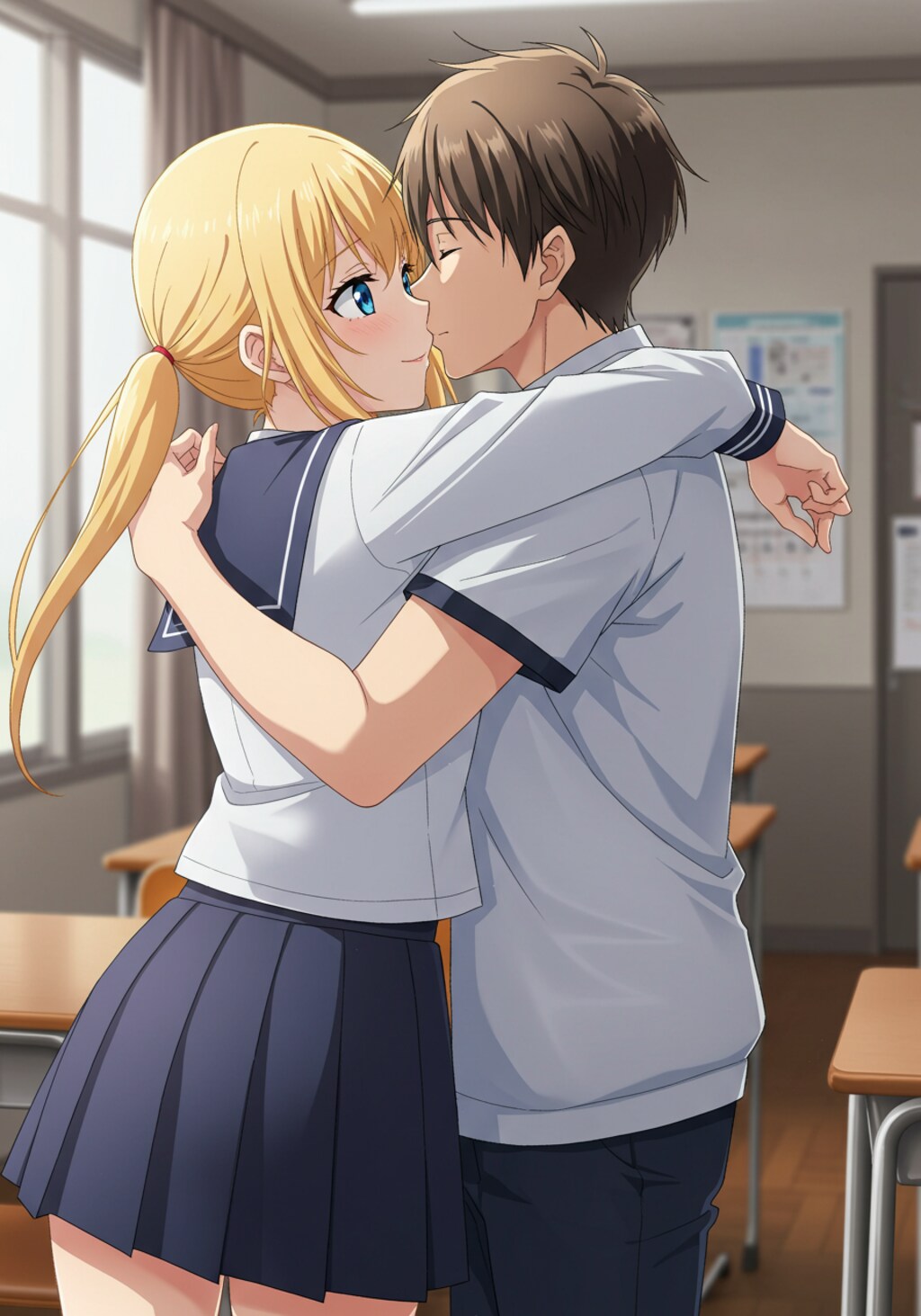 教室でイチャイチャ