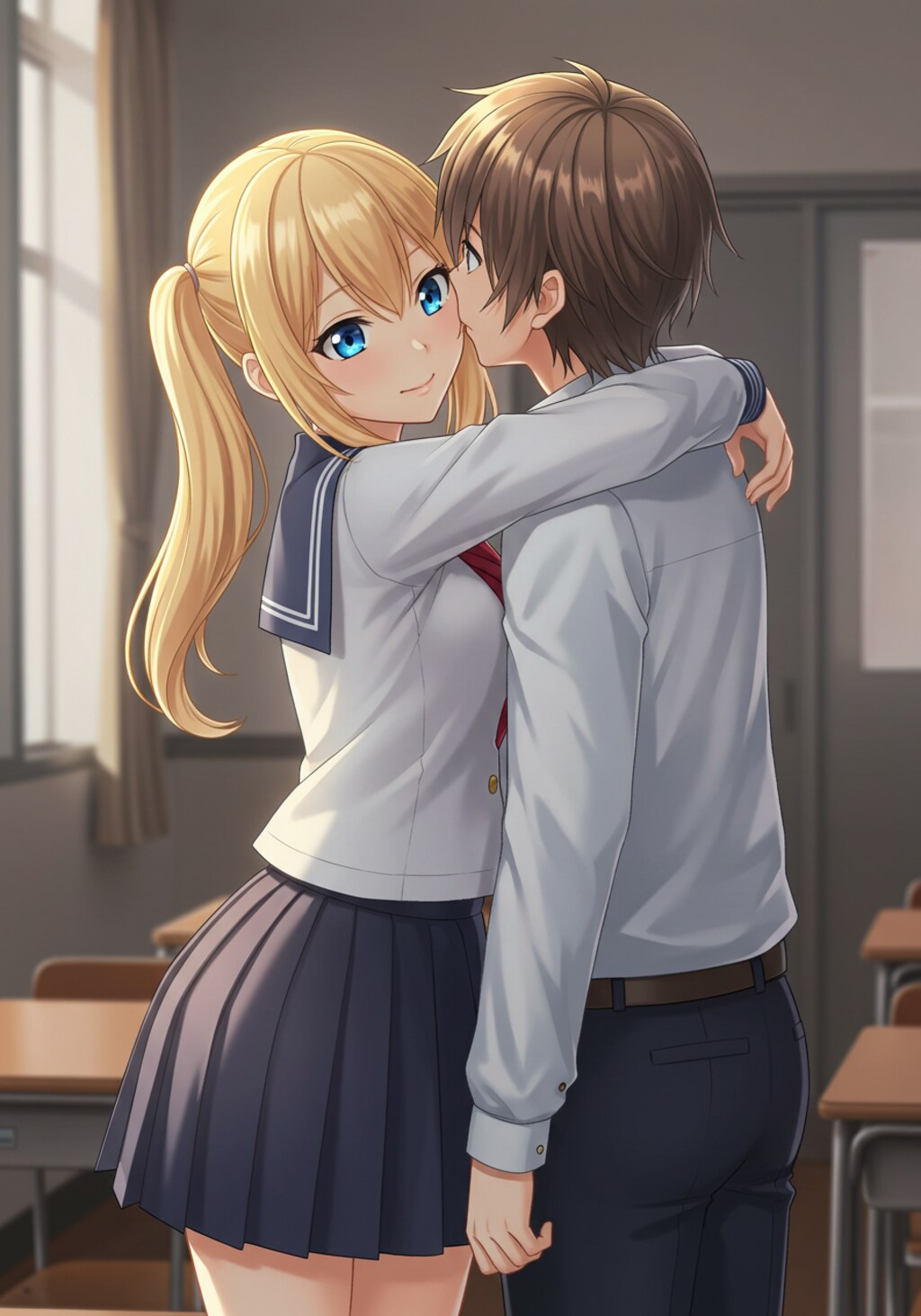 教室でイチャイチャ