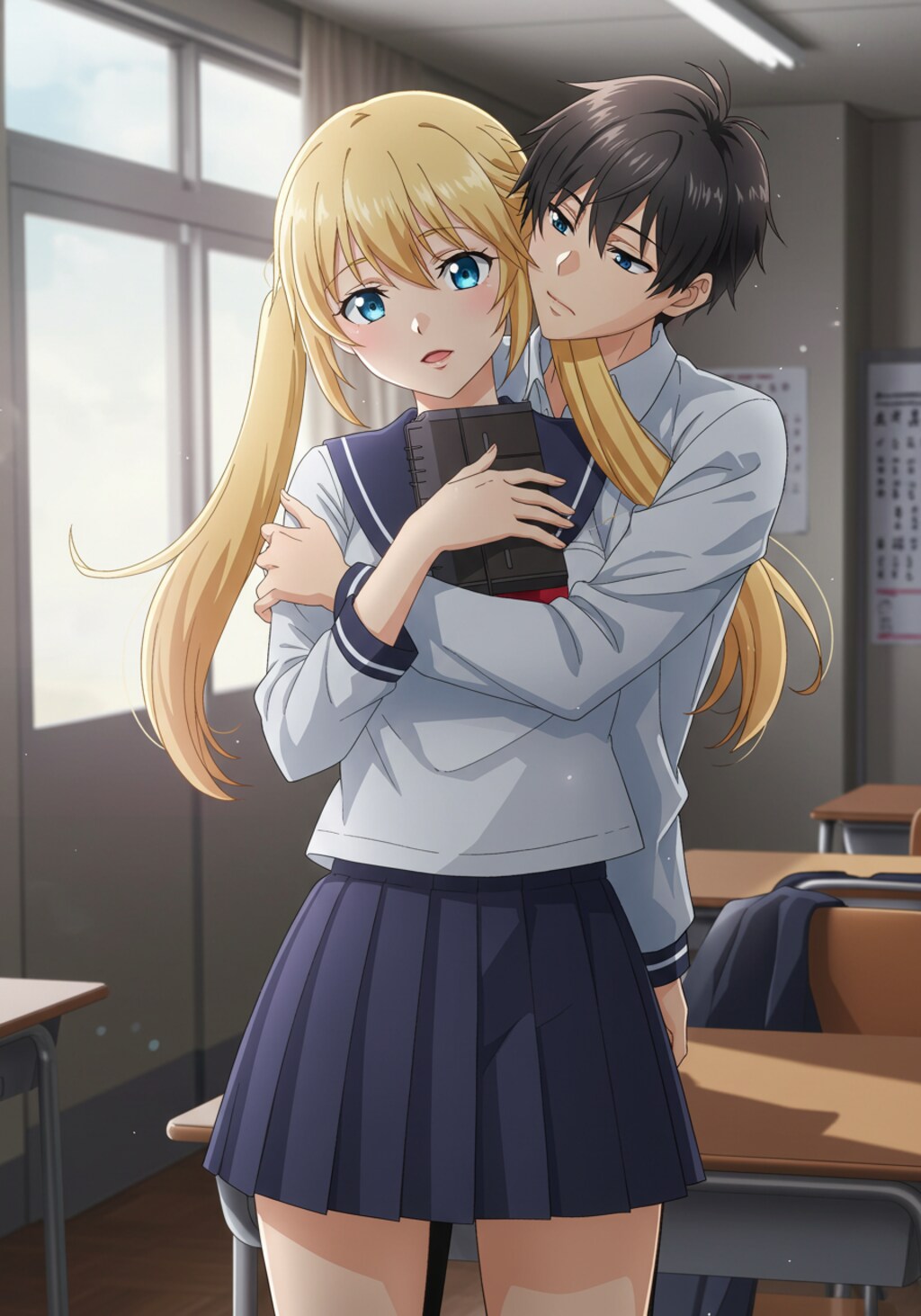 教室でイチャイチャ