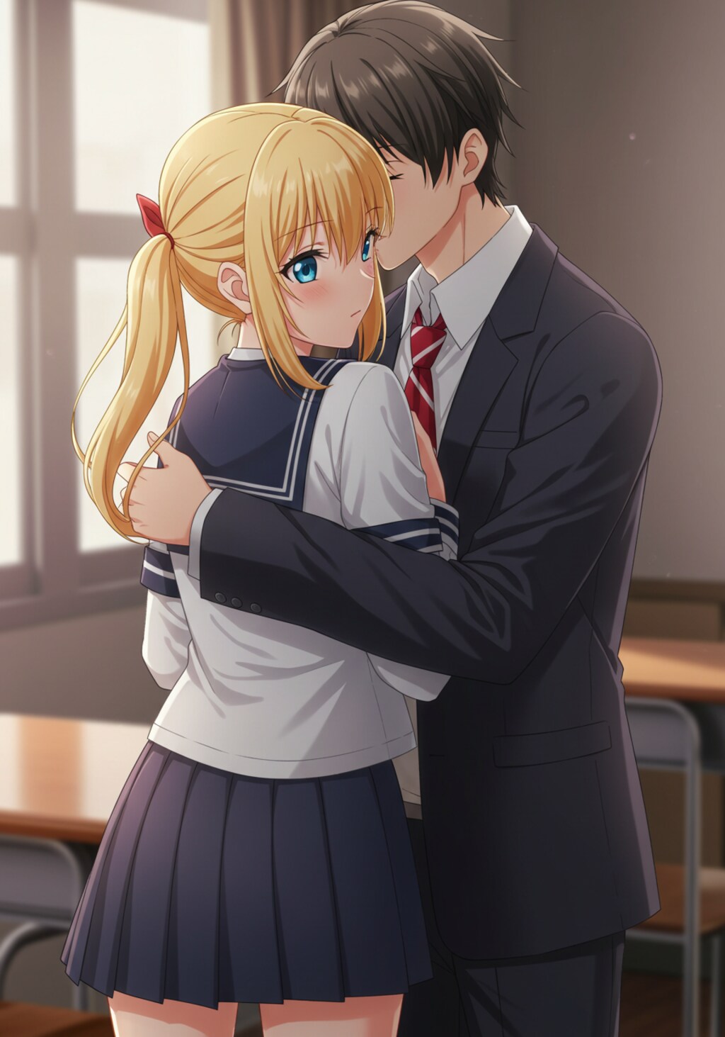 教室でイチャイチャ