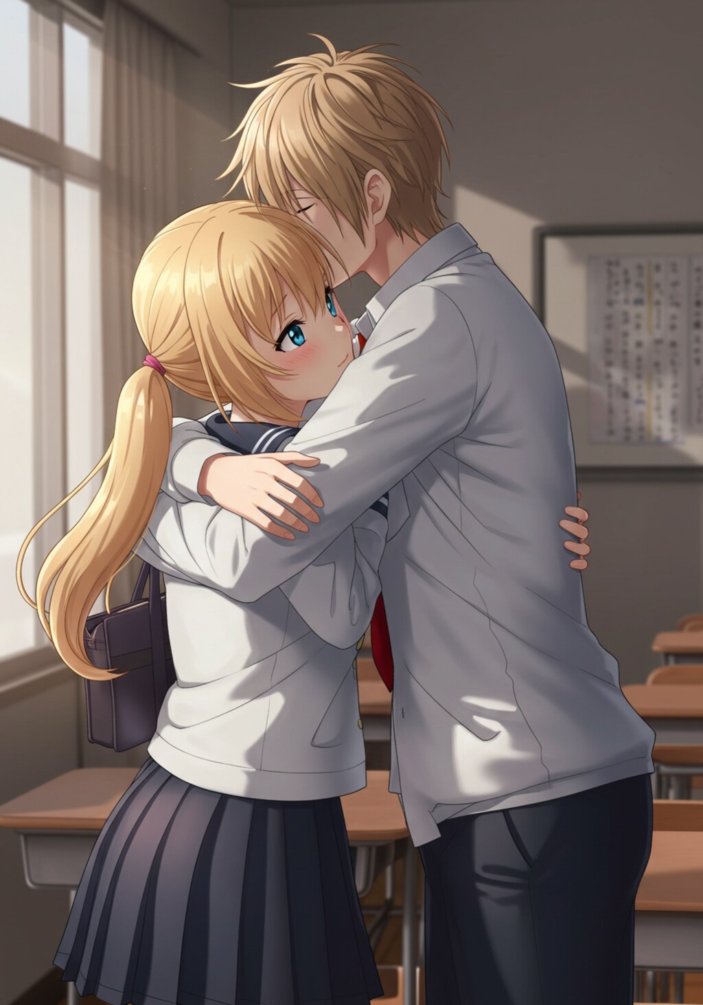 教室でイチャイチャ