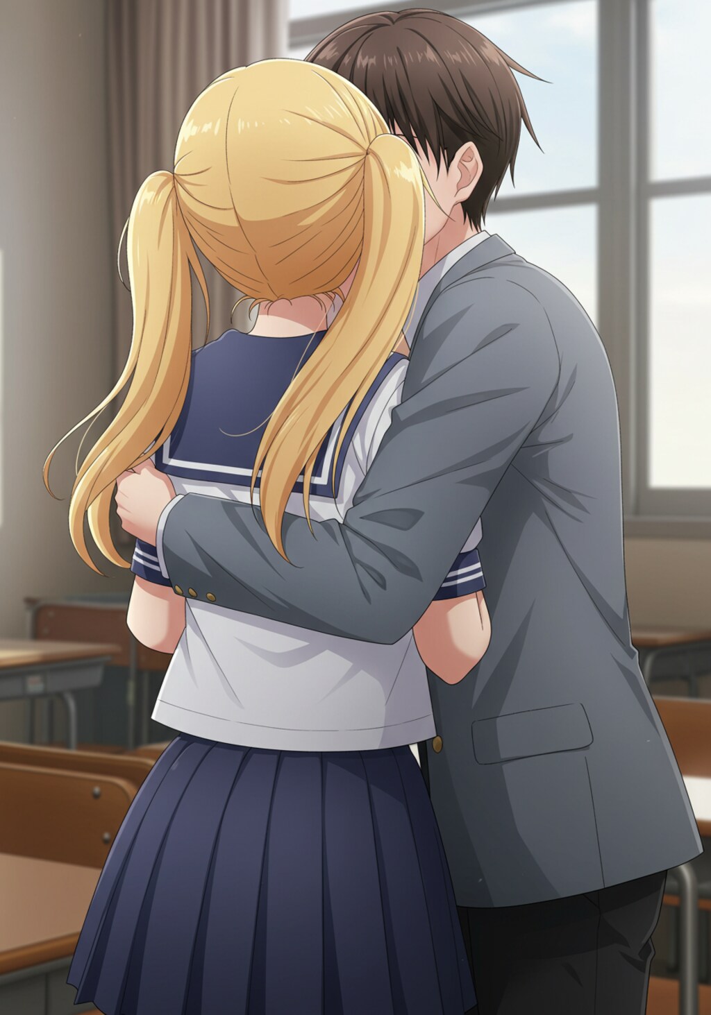 教室でイチャイチャ