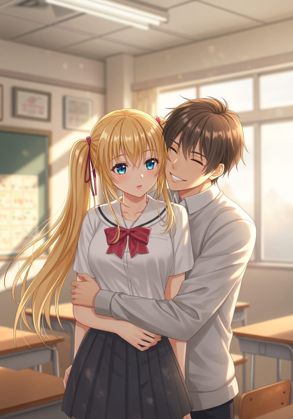 教室でイチャイチャ