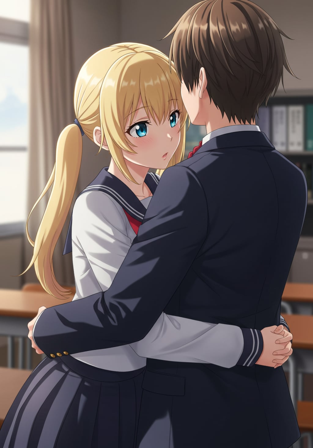 教室でイチャイチャ