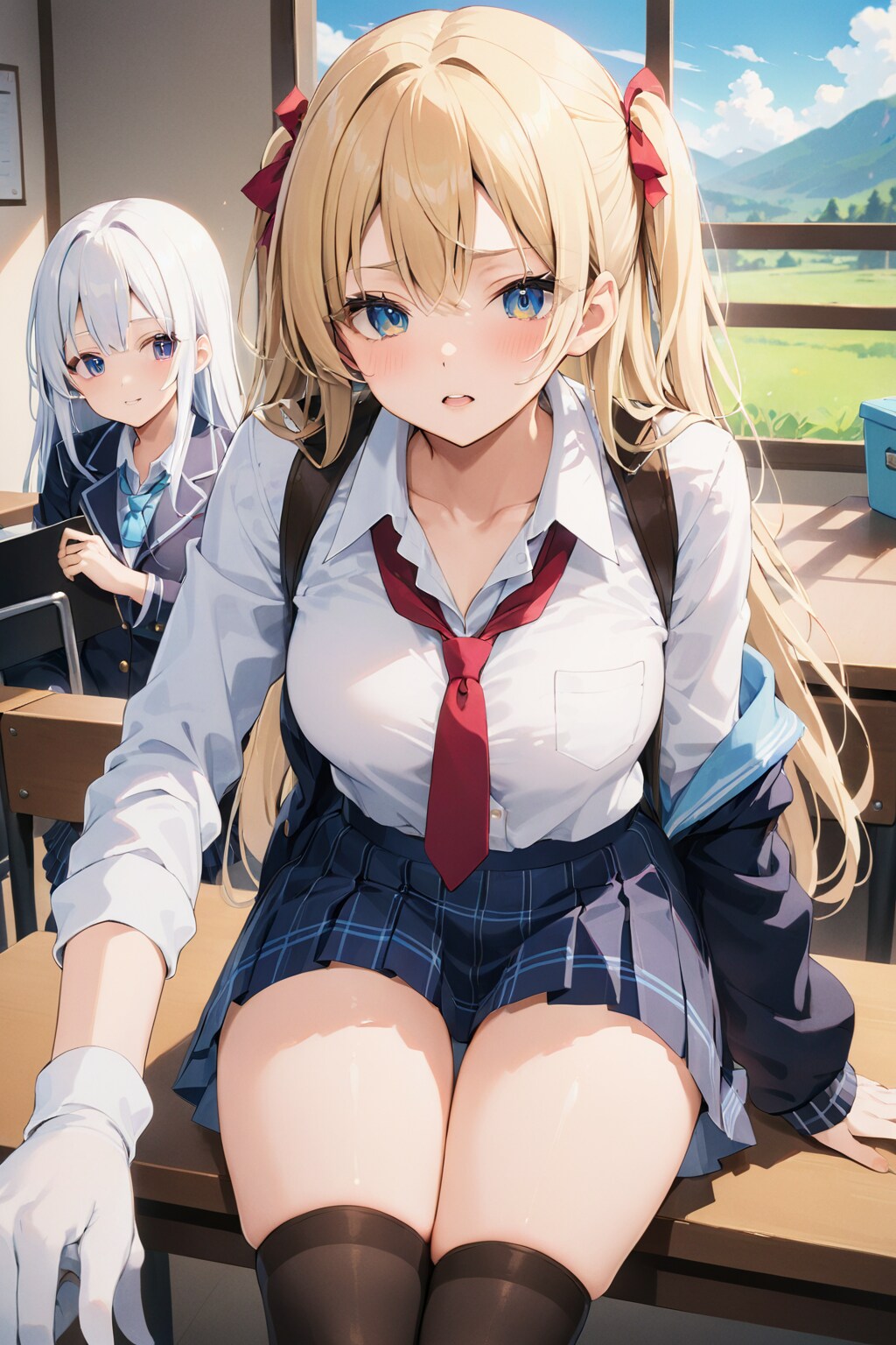 制服とニーハイ･･･。