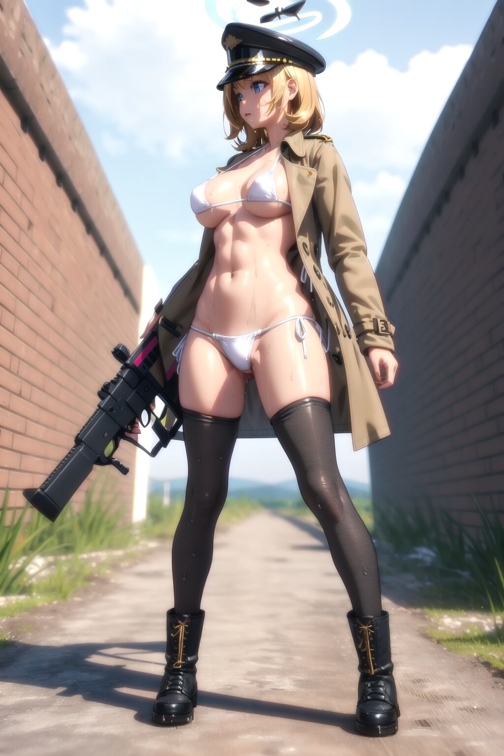 トレンチコートとビキニ