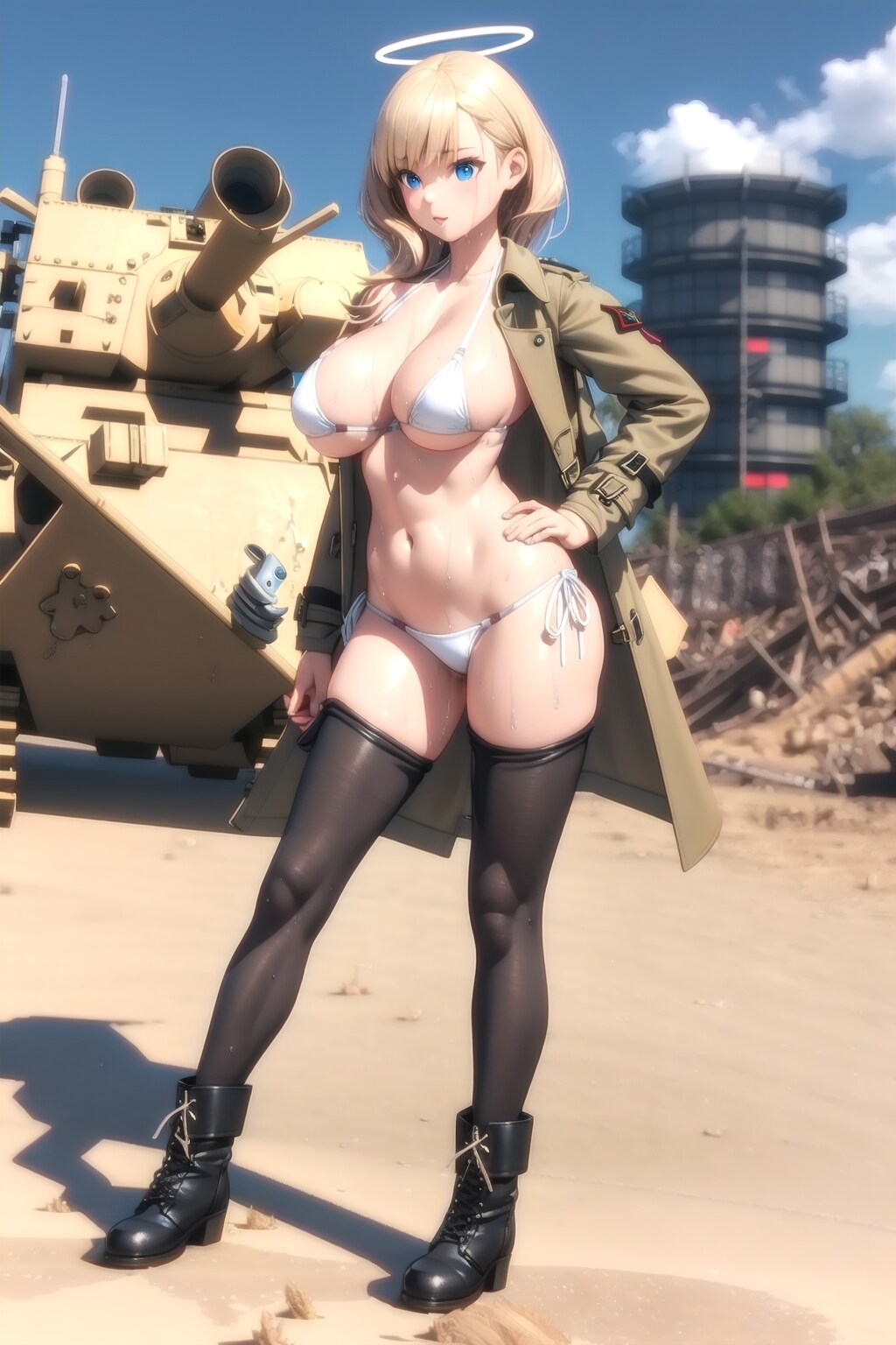 トレンチコートとビキニ