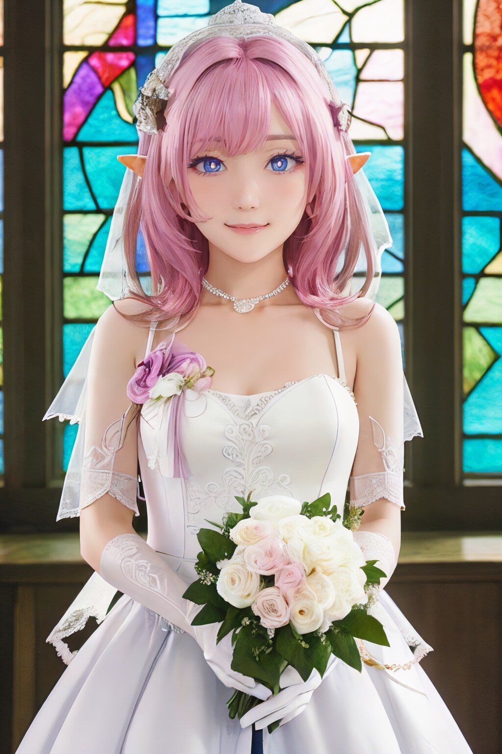 ピンクの花嫁さん