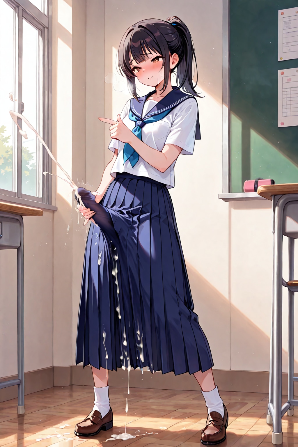 Aoi-chan tried a long skirt