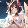 星空と猫耳おんなのこ 2枚目