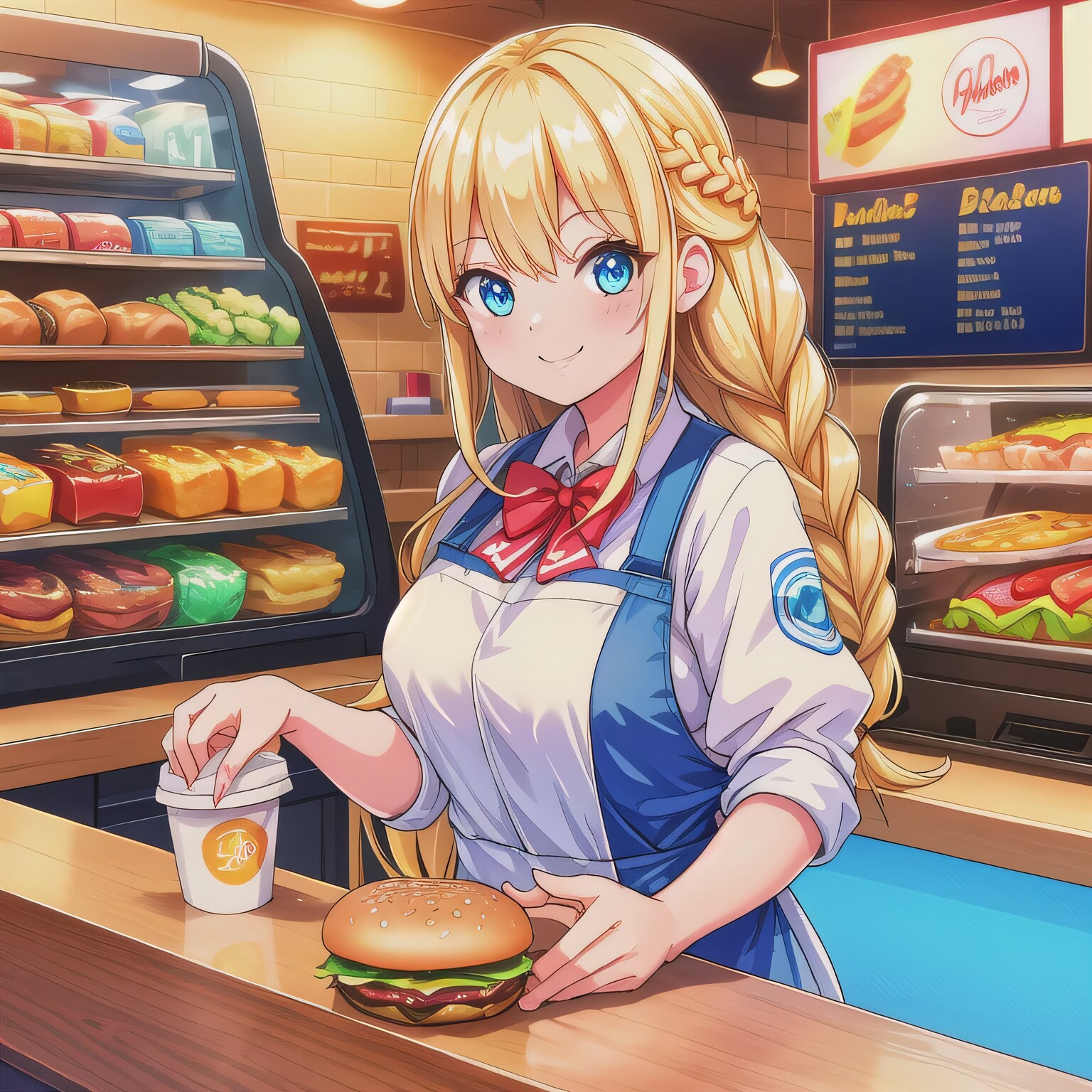 金髪ロングでクルーの少女４ | の人気AIイラスト・グラビア