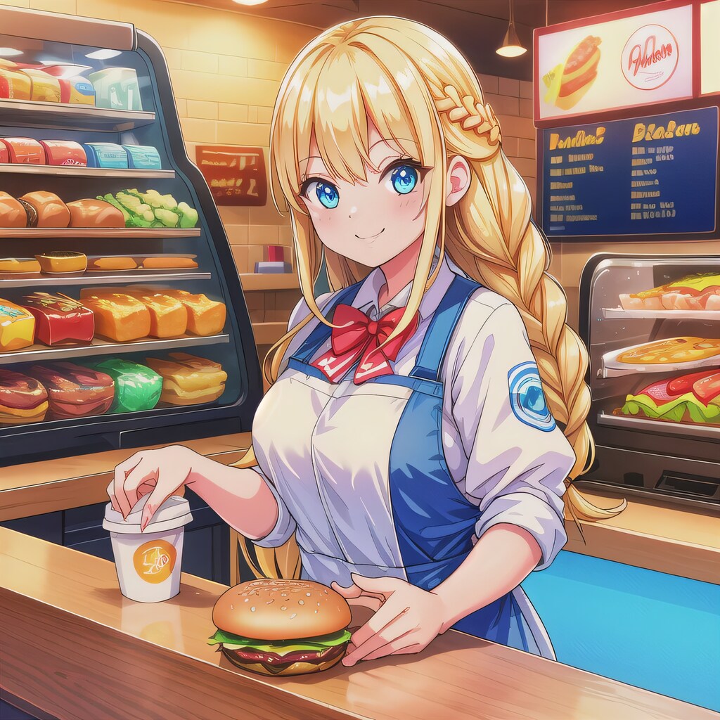 金髪ロングでクルーの少女４