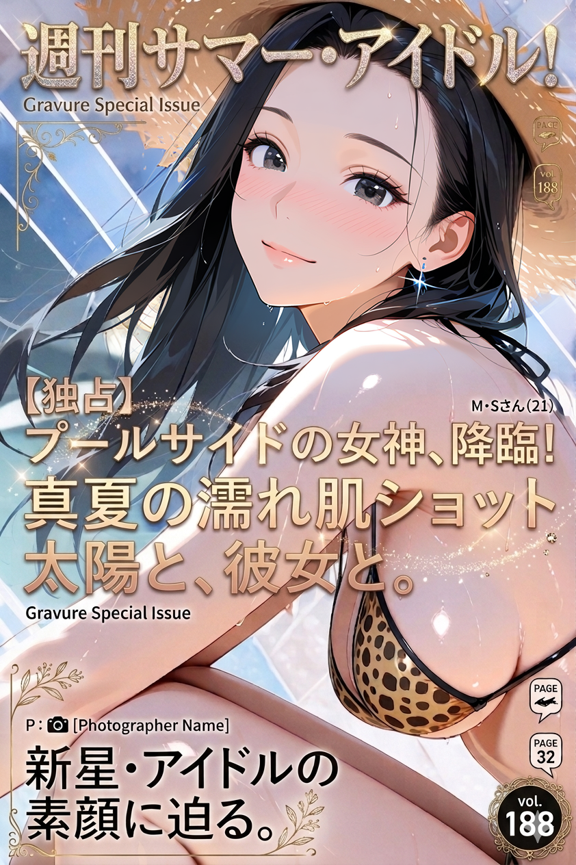 【グラビア表紙風ショット】念願のトップページを飾ったお姉さん♡