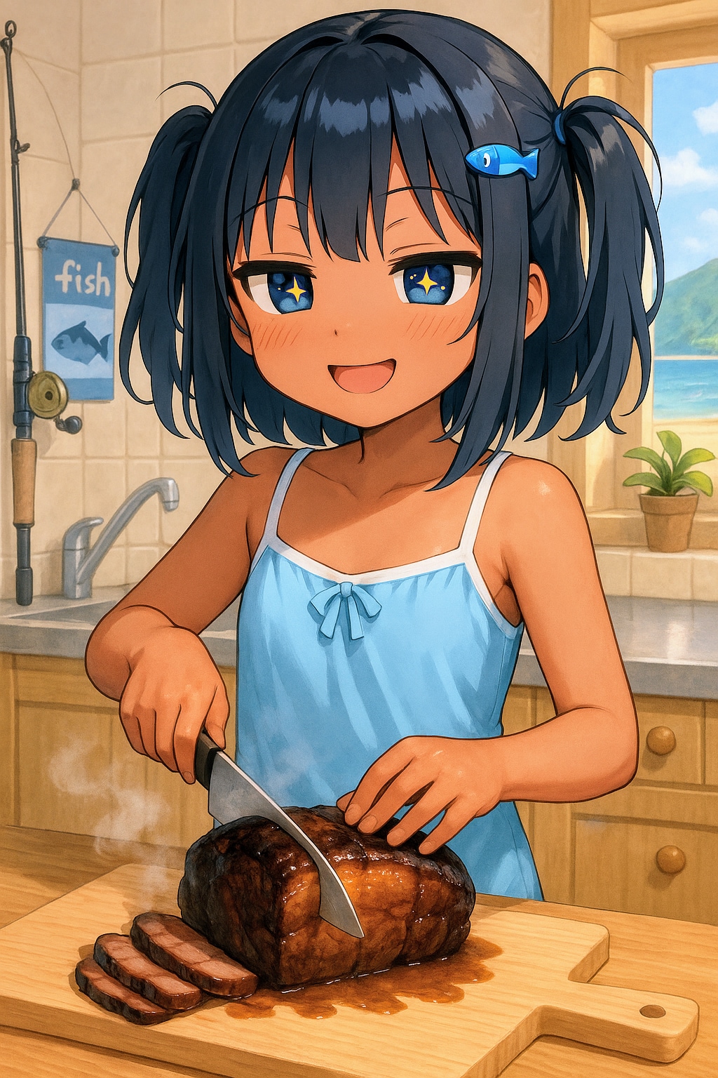 豚肉のコーラ煮を作って食べるこなつちゃん