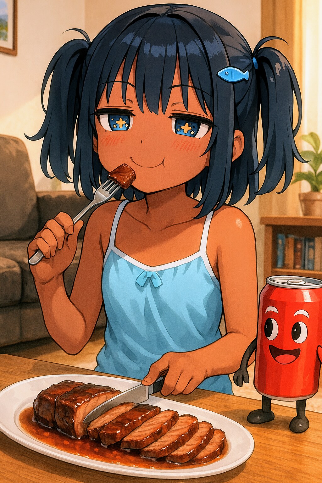 豚肉のコーラ煮を作って食べるこなつちゃん