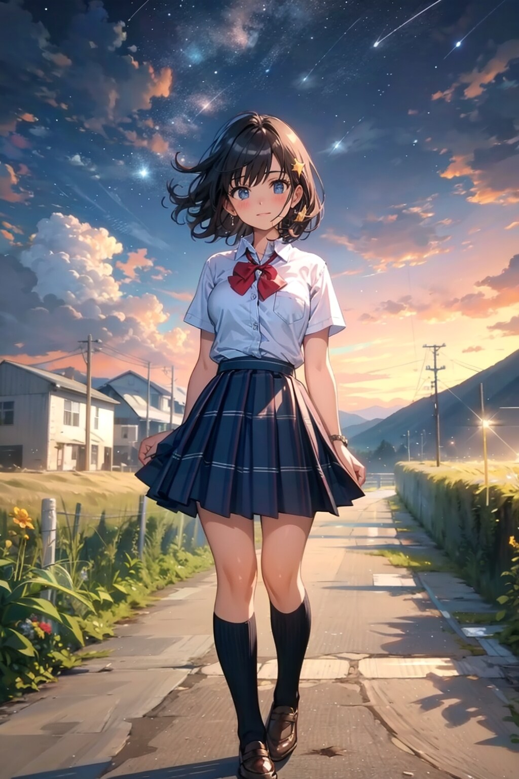 流星群の下で