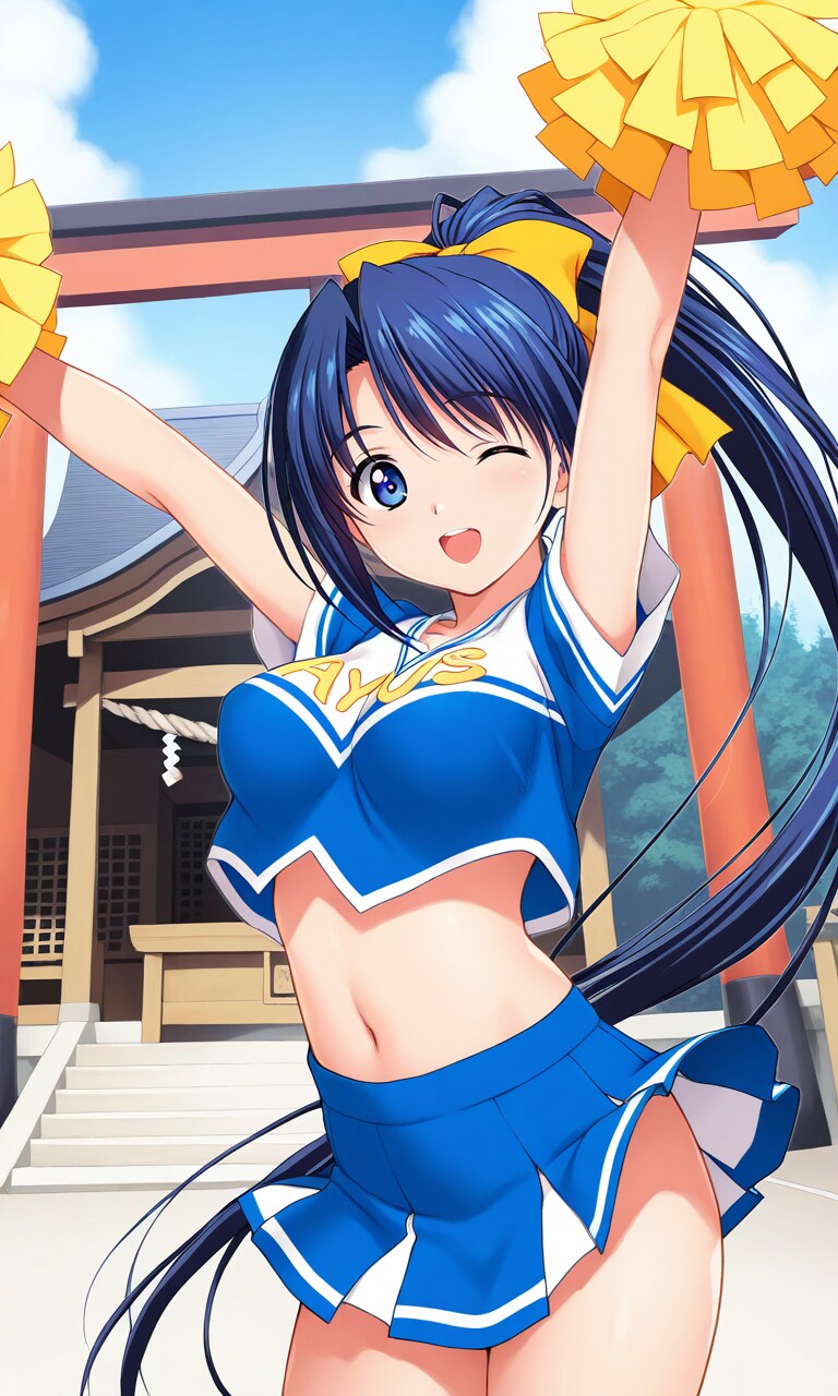 神社でチア練習？？