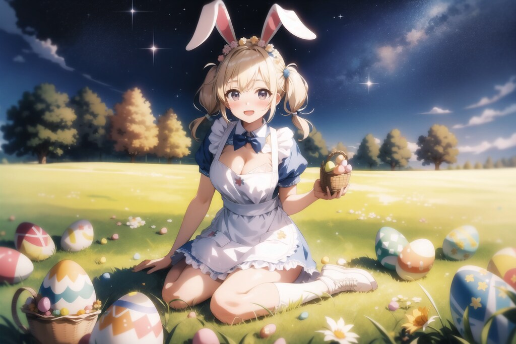 イースターのうさ耳少女