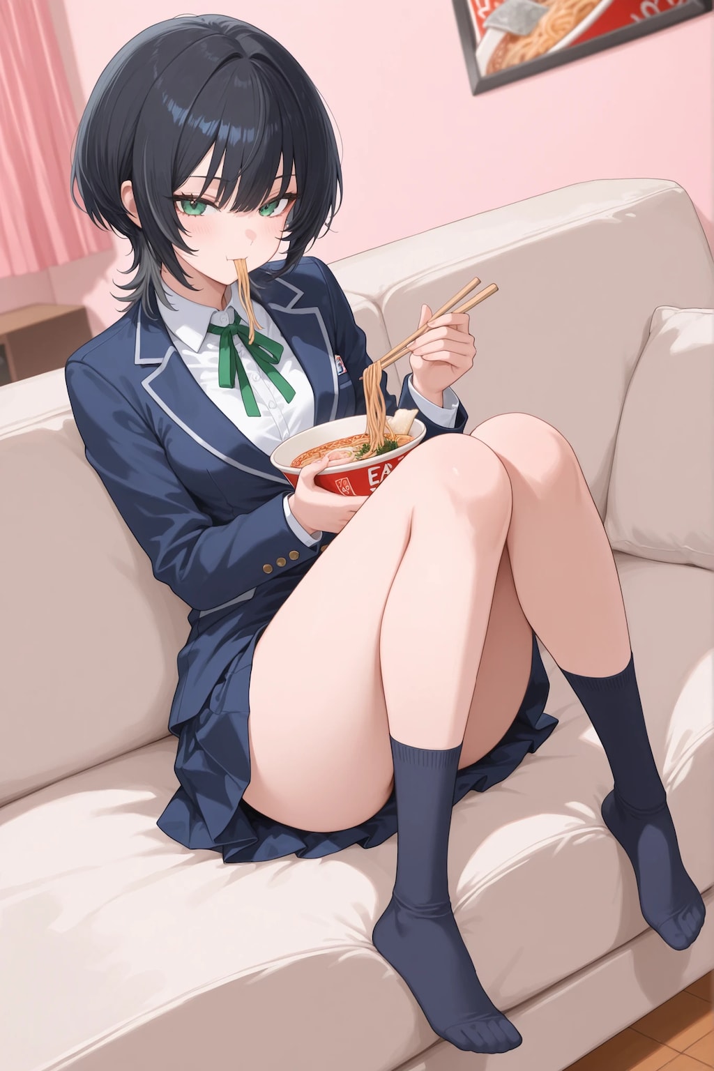 カロリーを大量摂取するJK
