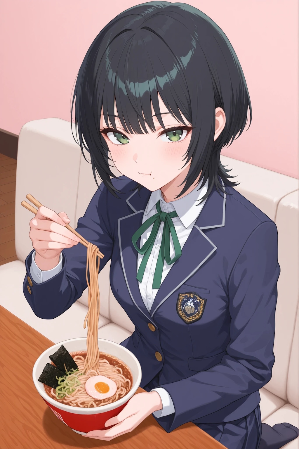 カロリーを大量摂取するJK
