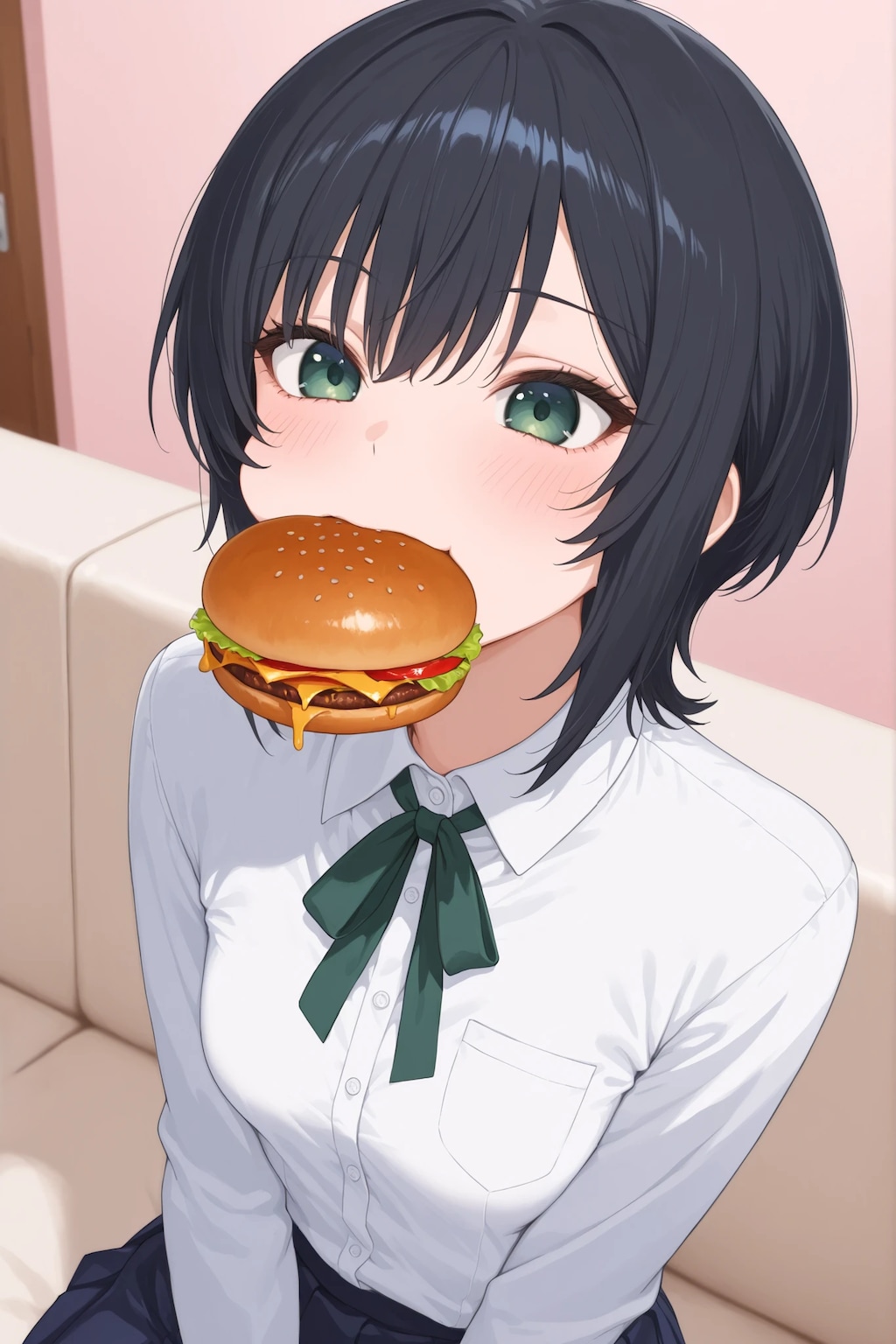 カロリーを大量摂取するJK