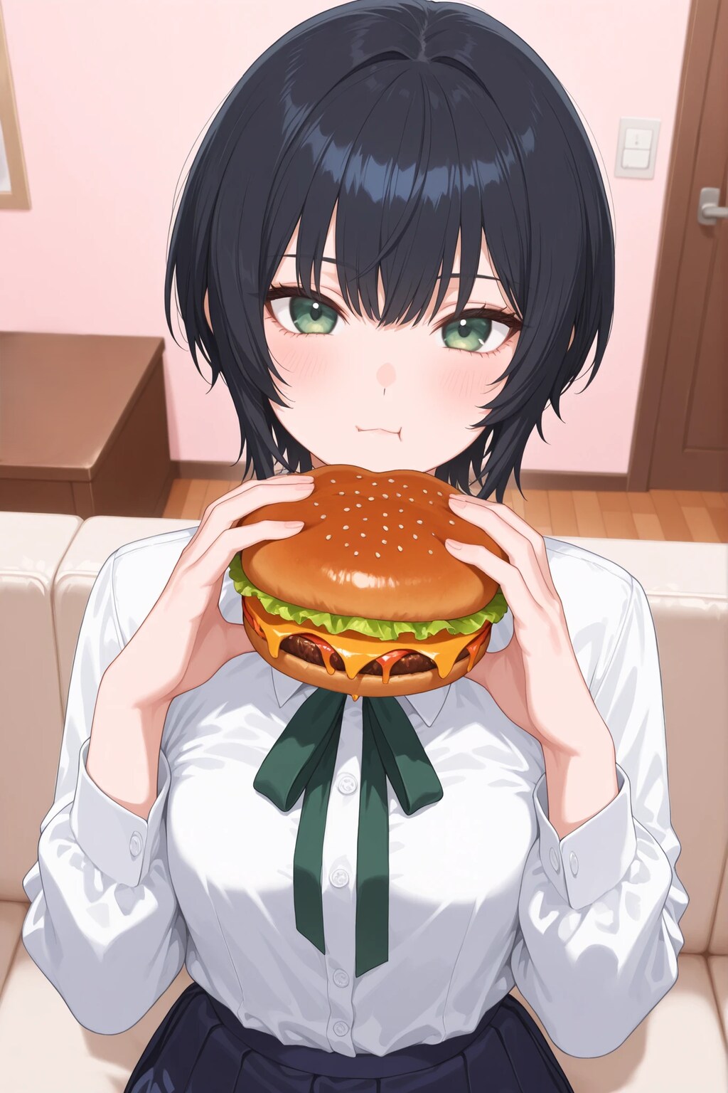 カロリーを大量摂取するJK