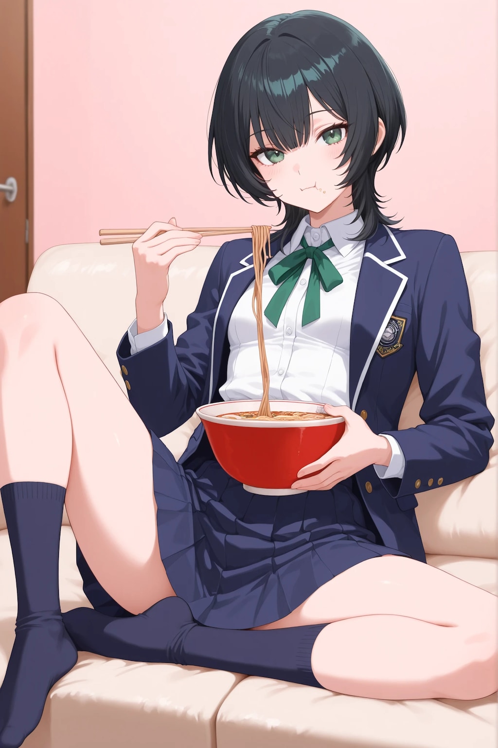 カロリーを大量摂取するJK