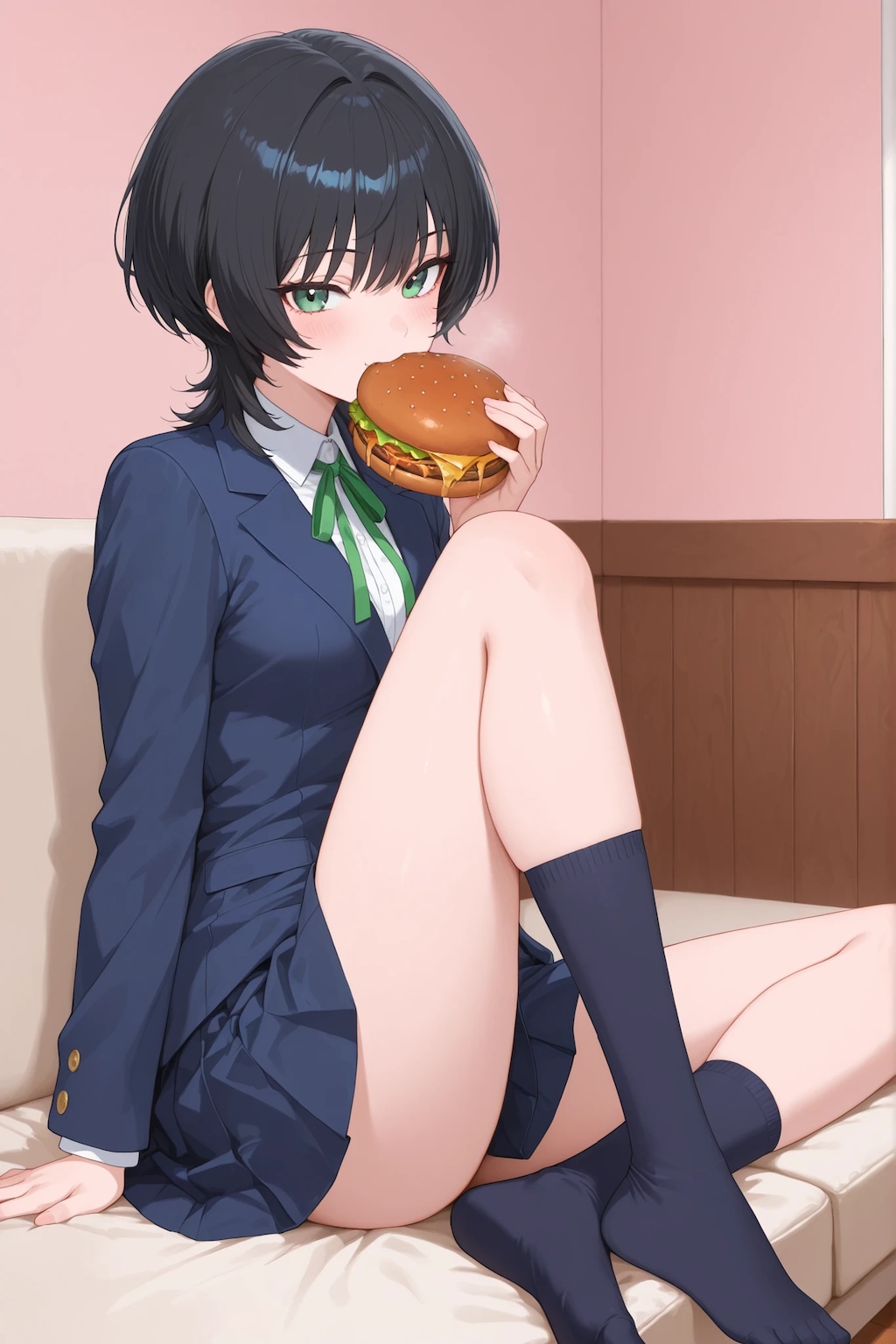 カロリーを大量摂取するJK