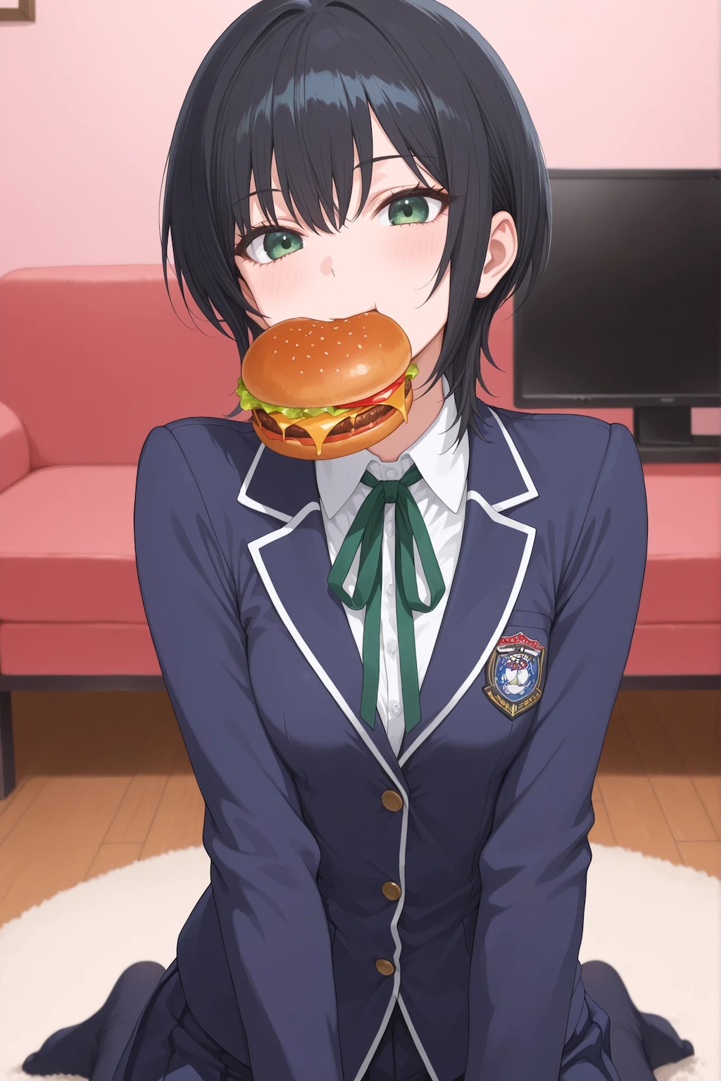カロリーを大量摂取するJK