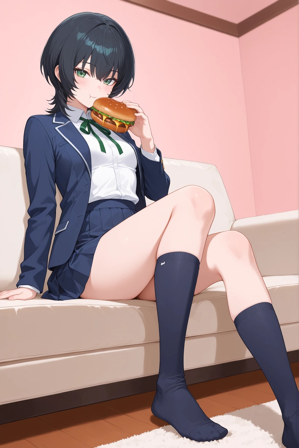 カロリーを大量摂取するJK