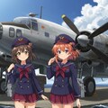 アニメキャラと軍用機 2枚目