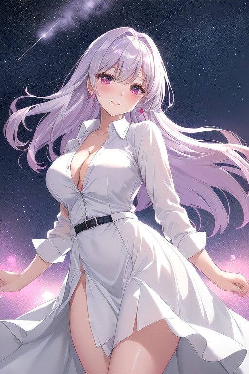 星空の下で舞う美少女01 | の人気AIイラスト・グラビア