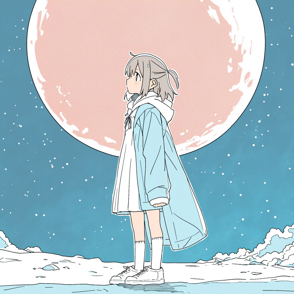 月と少女 | の人気AIイラスト・グラビア