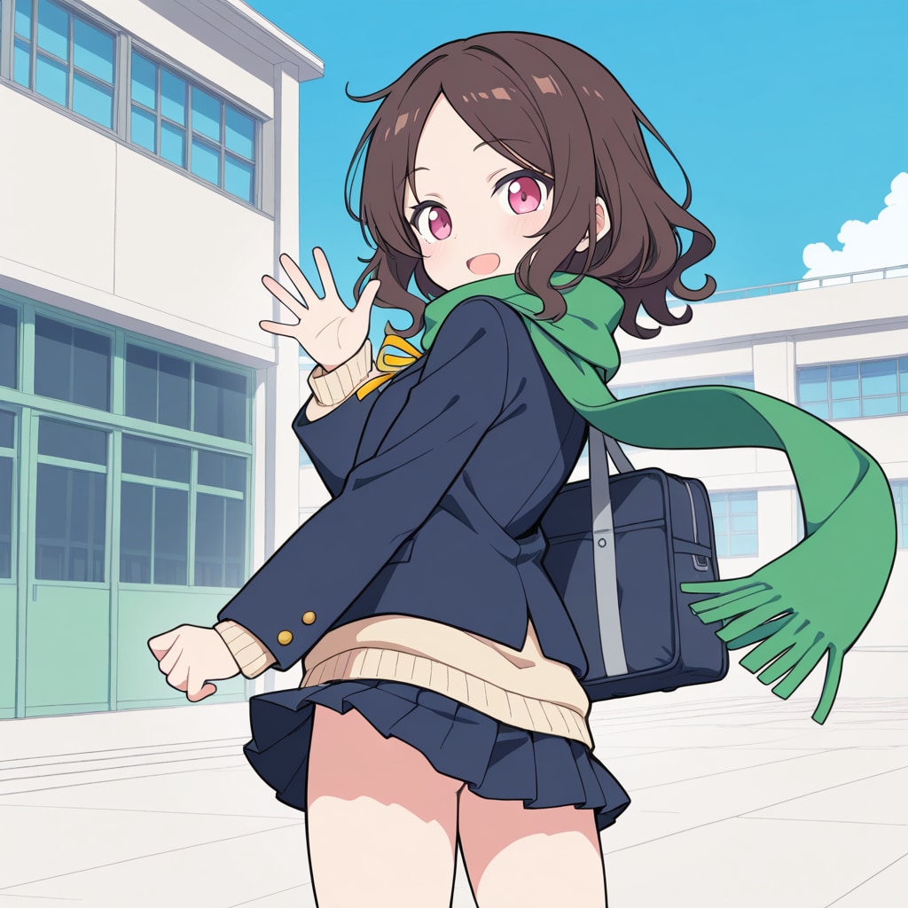 妹のスカートが短い