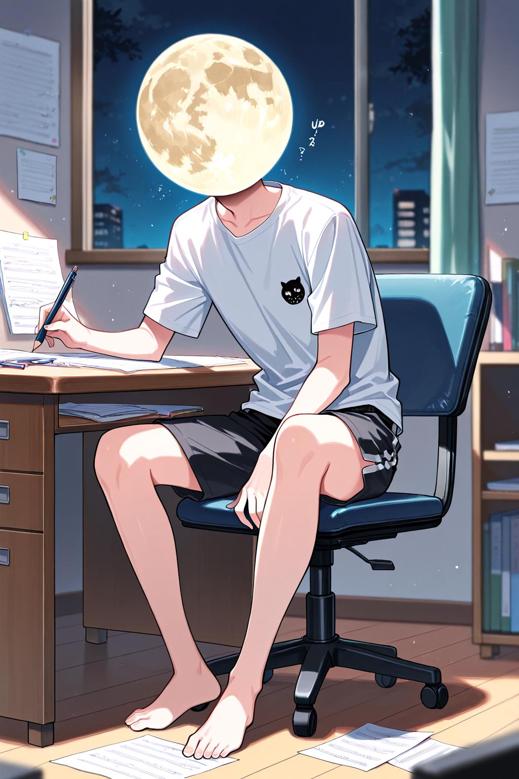 昔自分も宿題が終わらなかったマンデーマン