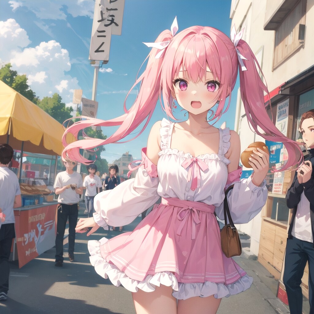 座って食べよ〜？ | の人気AIイラスト・グラビア