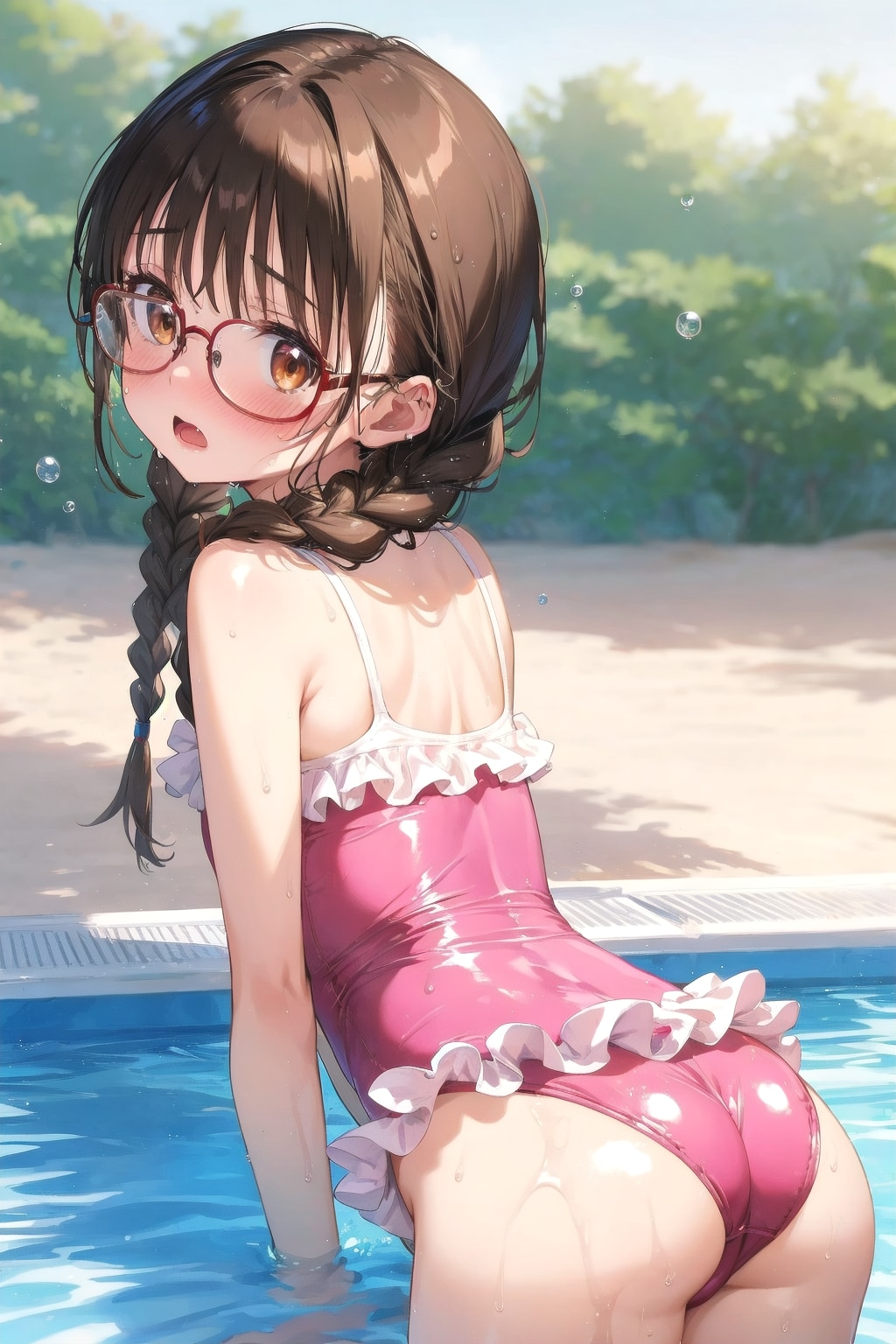 フリフリ水着と桃尻委員長ちゃん