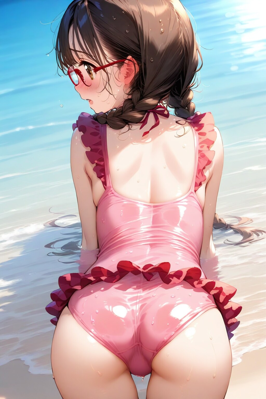 フリフリ水着と桃尻委員長ちゃん