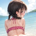 フリフリ水着と桃尻委員長ちゃん 2枚目