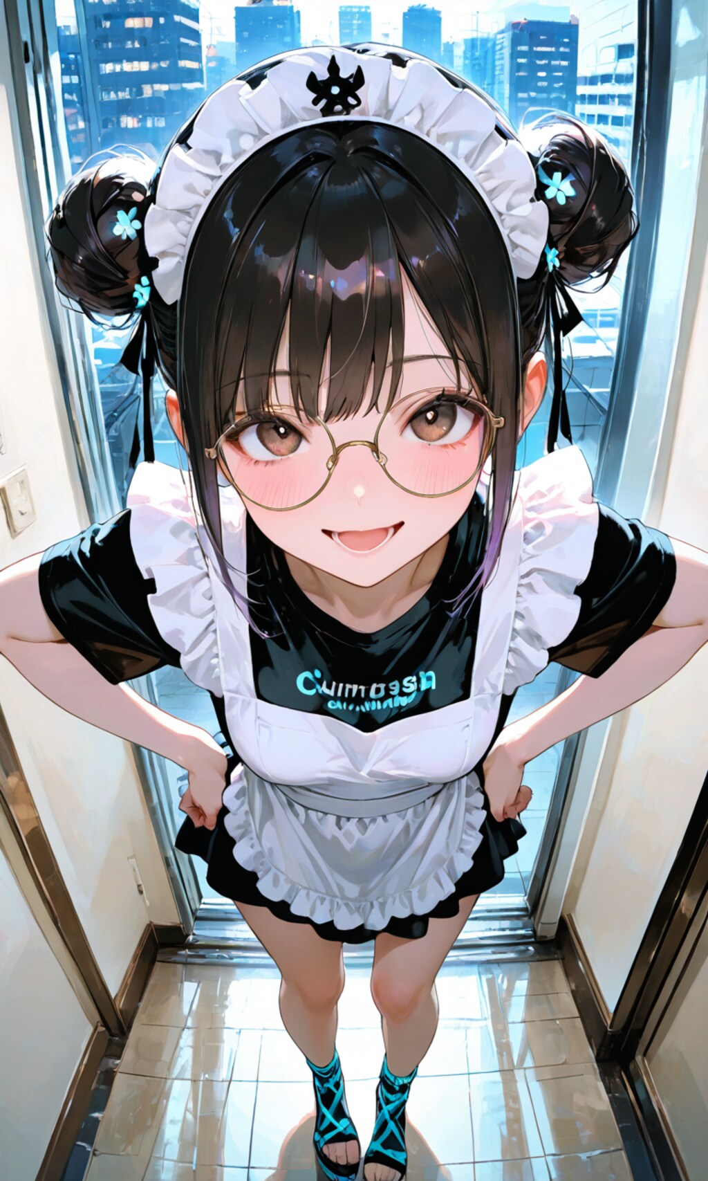 メガネのメイドさん