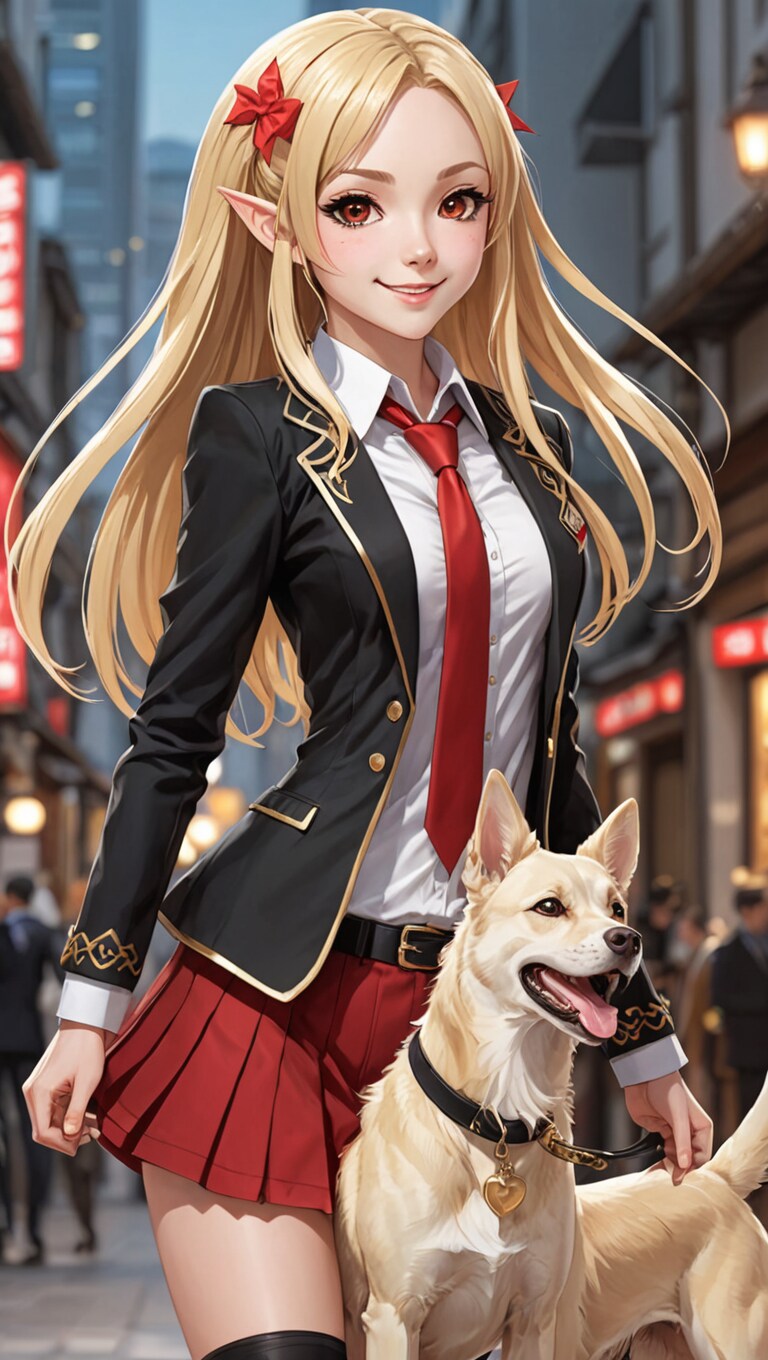 ｲ゛ﾇ゛ｩ゛ｳ゛ｳ゛と散歩する少女