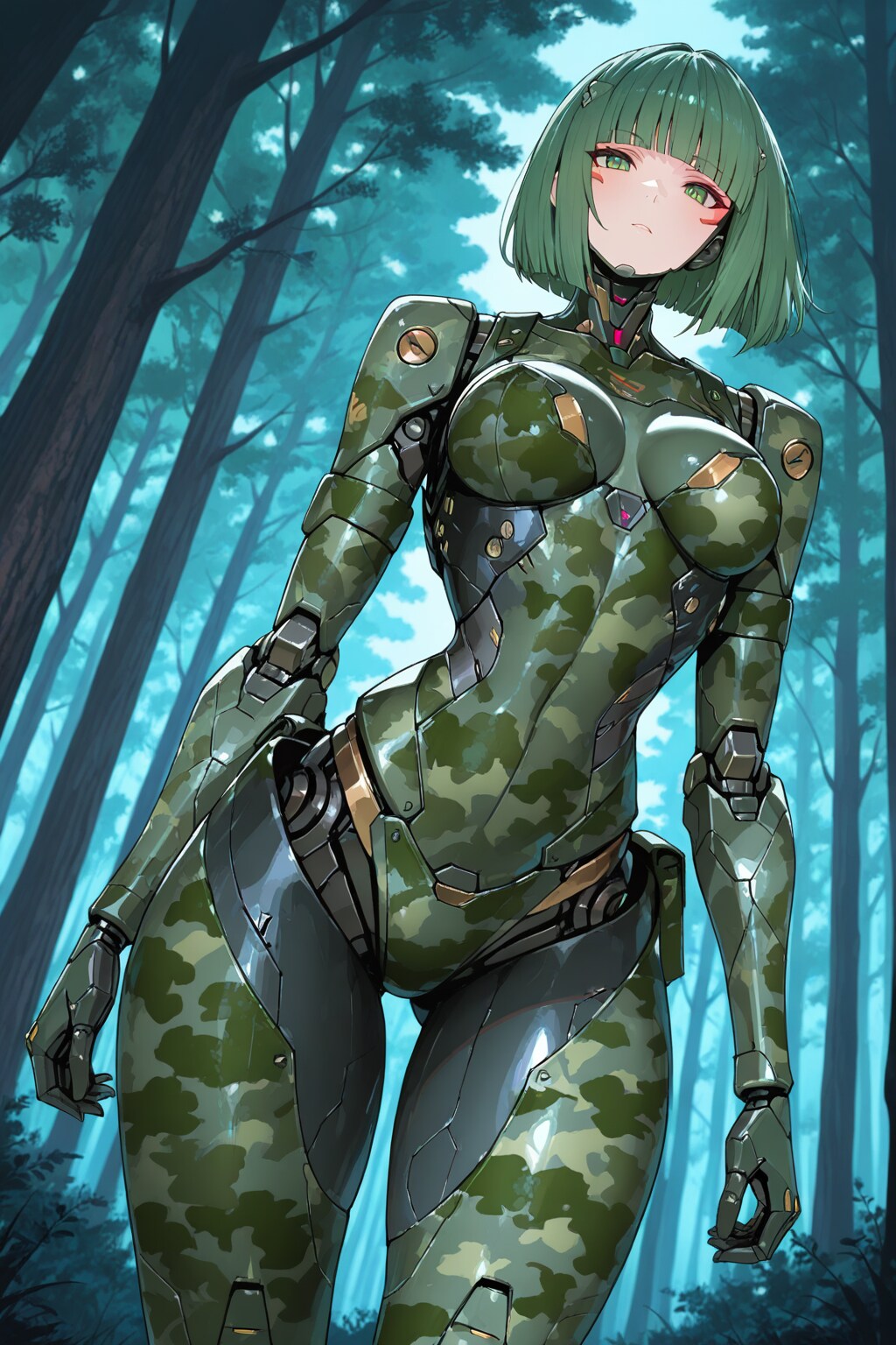 ちちぷい生成メカ娘　森林用
