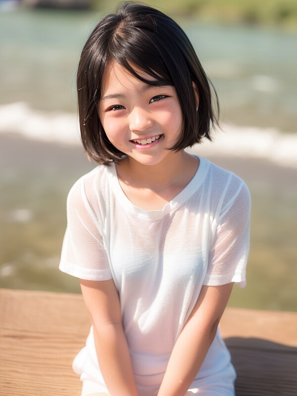 海辺の美少女